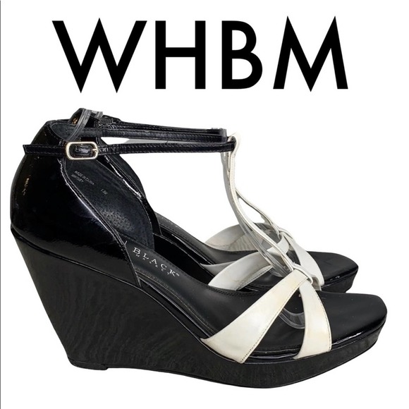 White House Black Market Shoes - WHITE HOUSE BLACK MARKET PATENT WEDGES SIZE 7.5